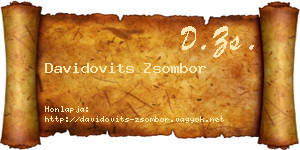 Davidovits Zsombor névjegykártya