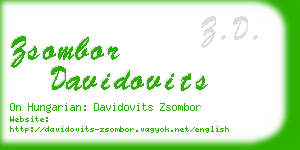 zsombor davidovits business card